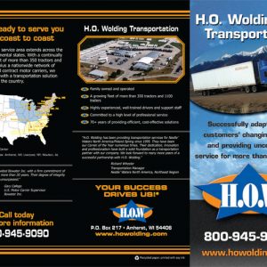 H.O. Wolding marketing brochure (outside)